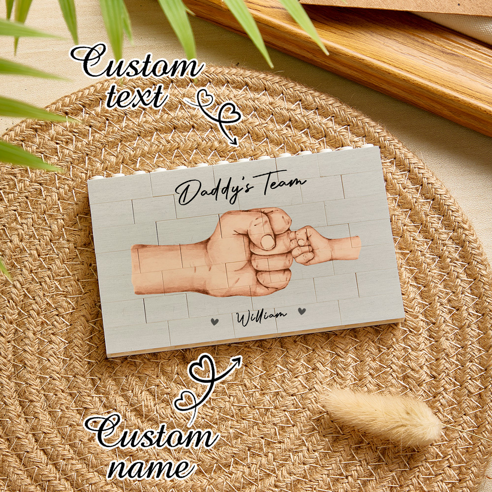 Bloques De Construcción Personalizados Para Papá, Rompecabezas Del Equipo De Construcción, Regalo Para Papá - CustWitES