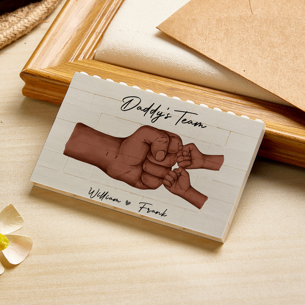 Bloques De Construcción Personalizados Para Papá, Rompecabezas Del Equipo De Construcción, Regalo Para Papá - CustWitES