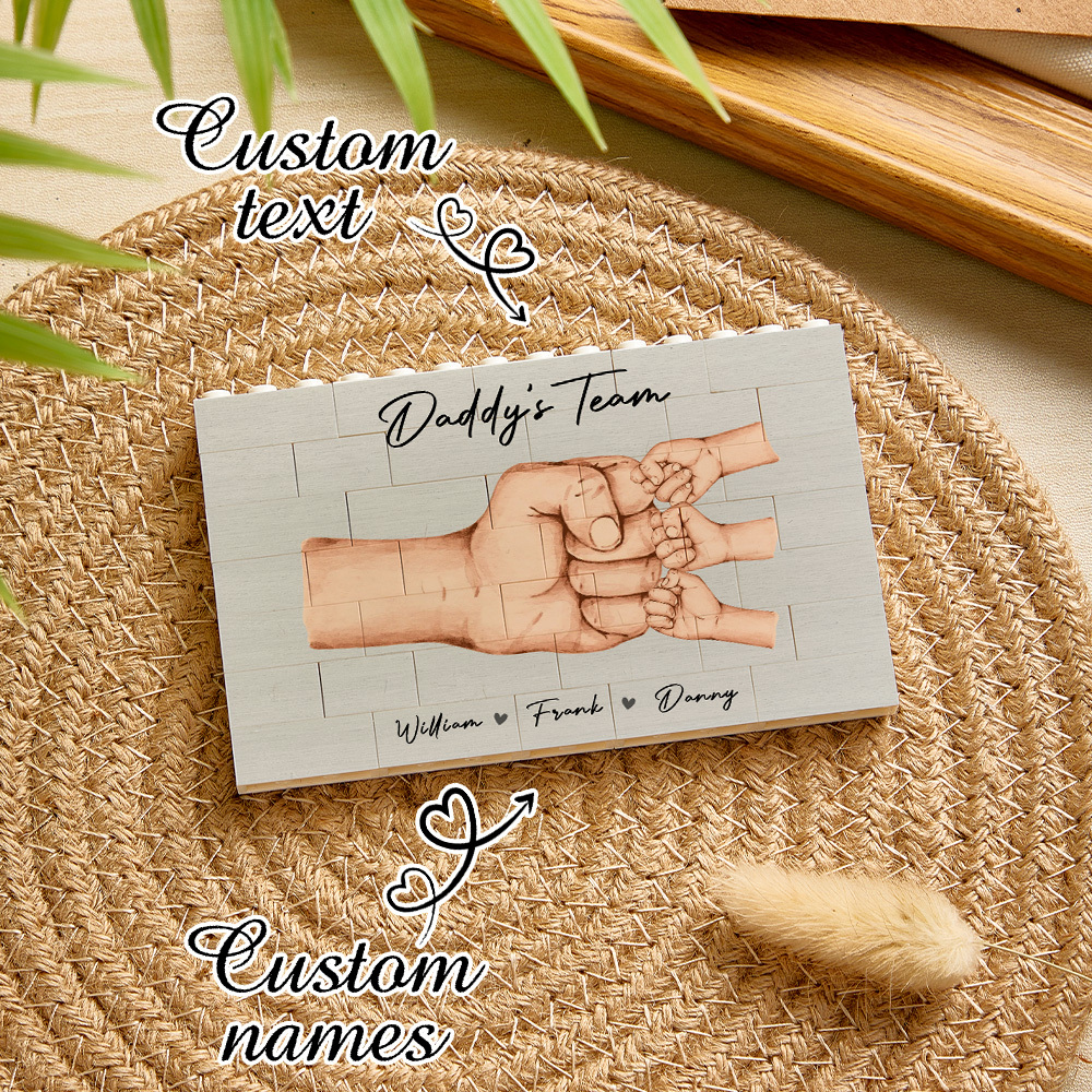 Bloques De Construcción Personalizados Para Papá, Rompecabezas Del Equipo De Construcción, Regalo Para Papá - CustWitES