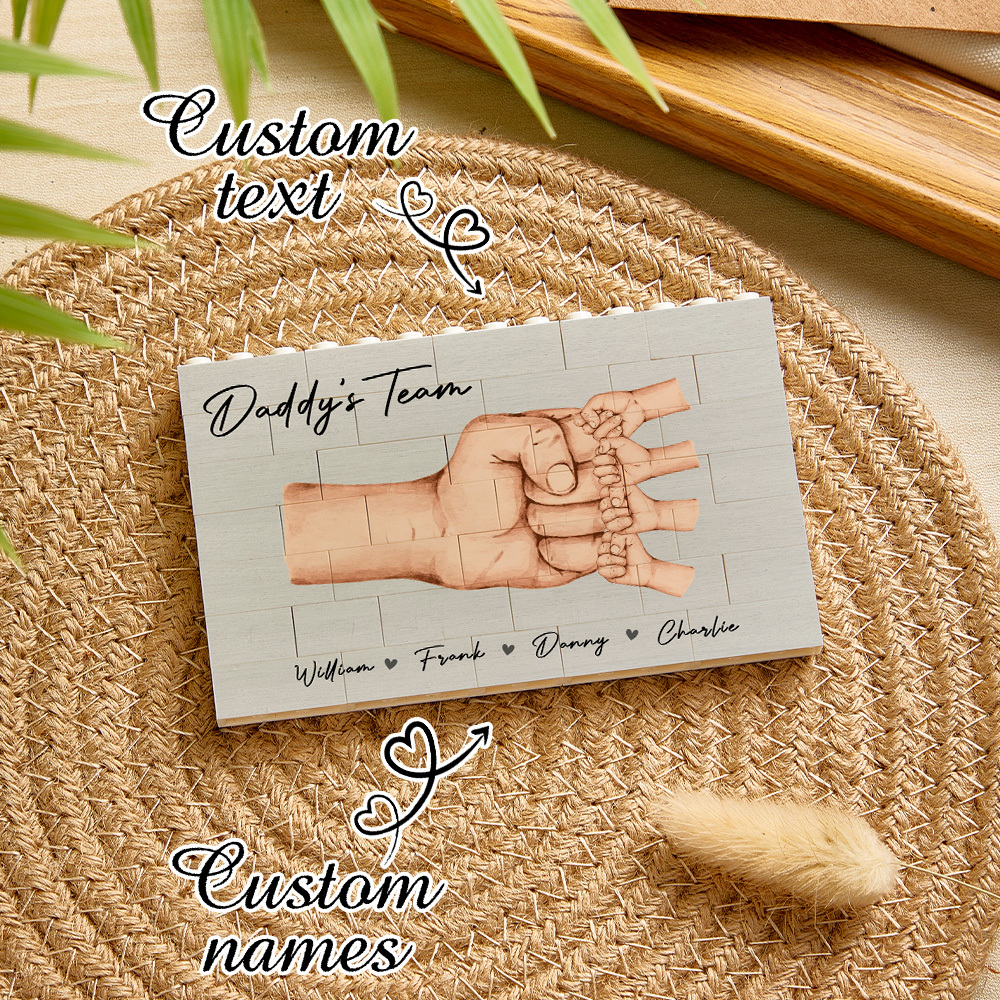 Bloques De Construcción Personalizados Para Papá, Rompecabezas Del Equipo De Construcción, Regalo Para Papá - CustWitES