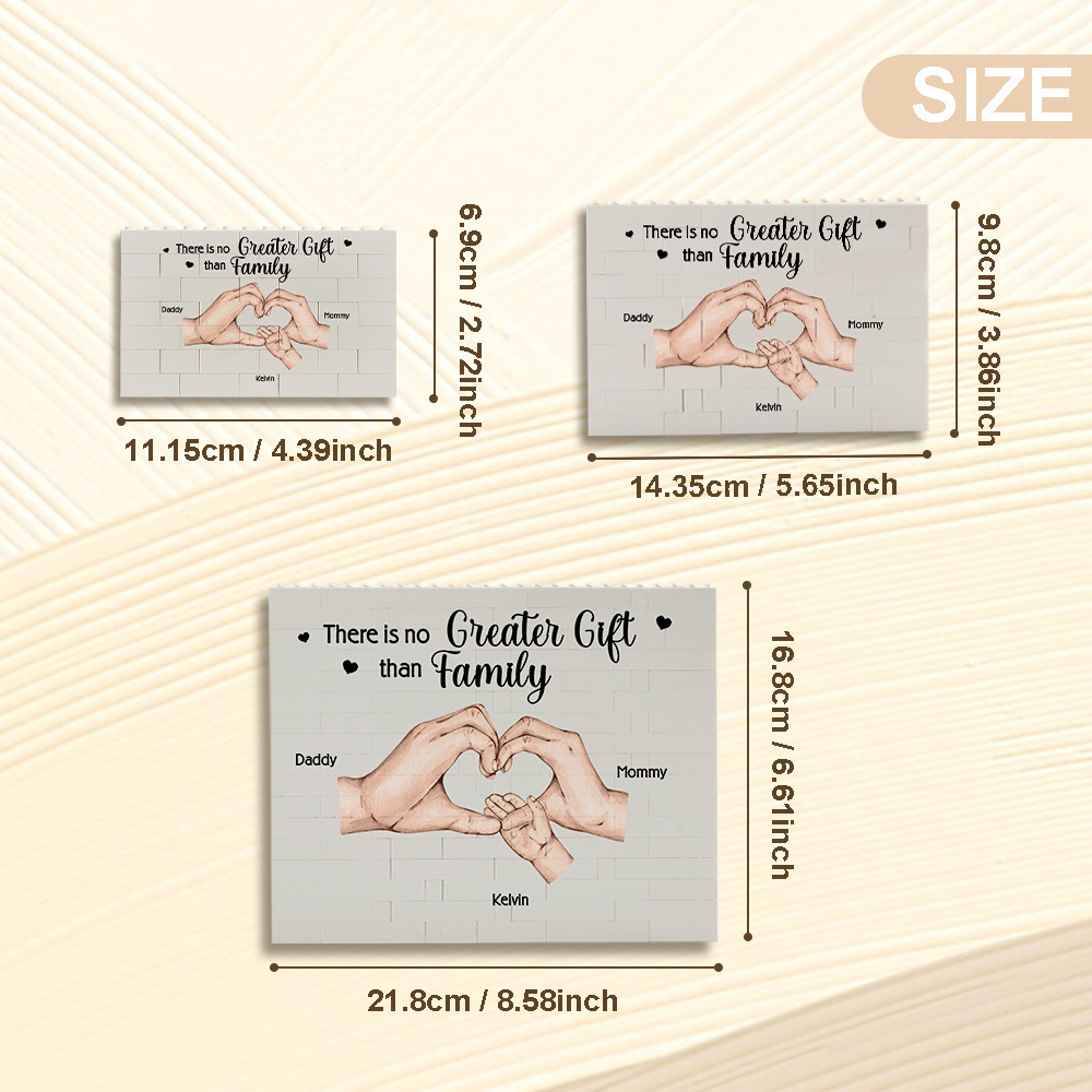 Rompecabezas Familiar De Ladrillos De Construcción Personalizados, Bloques De Construcción, Regalo Para Madre - CustWitES