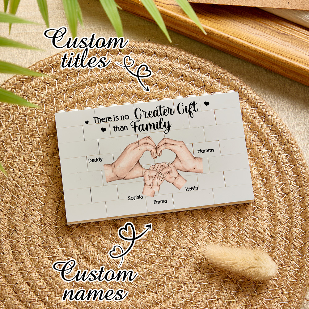 Rompecabezas Familiar De Ladrillos De Construcción Personalizados, Bloques De Construcción, Regalo Para Madre - CustWitES