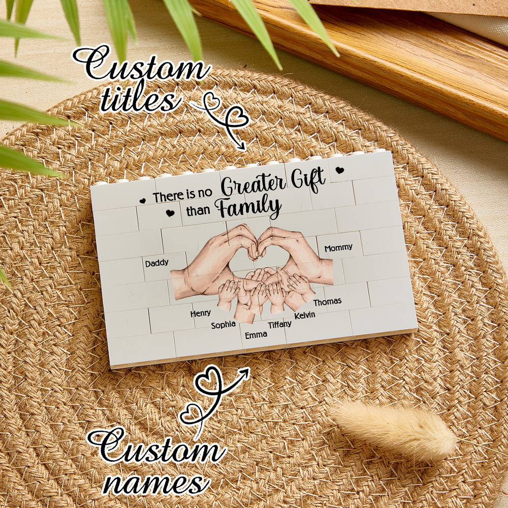 Rompecabezas Familiar De Ladrillos De Construcción Personalizados, Bloques De Construcción, Regalo Para Madre - CustWitES