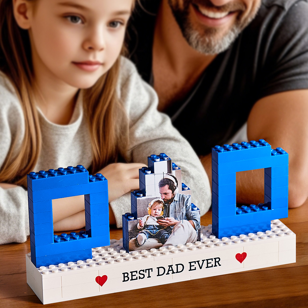 Rompecabezas De Ladrillos Para Construir Con Foto De Papá Personalizados, Bloque De Foto Con Texto Personalizado, Regalos Para El Día Del Padre - CustWitES