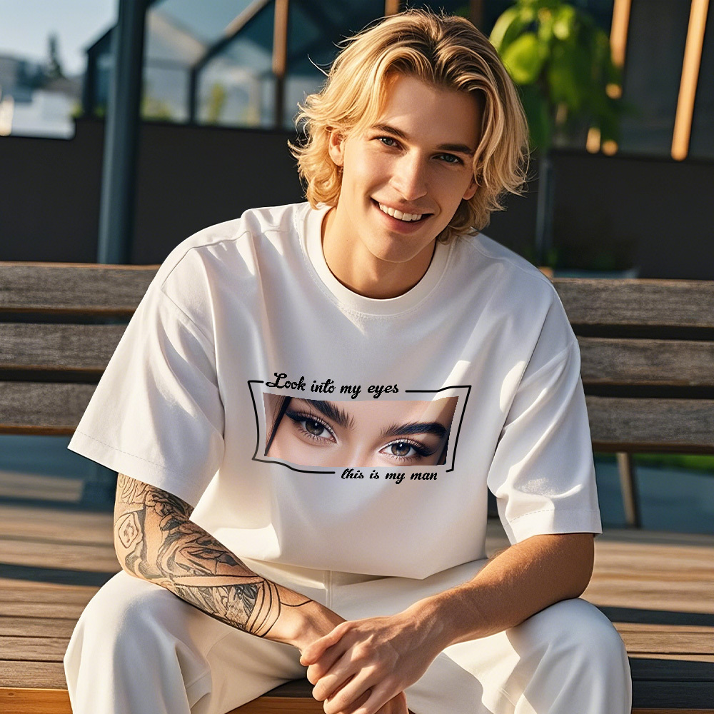 Sudadera Con Capucha De Ojos Personalizada. Camiseta Con Ojos De Un Ser Querido. Camiseta Con Ilustraciones De Ojos Personalizadas. Boceto De Ojos Único A Partir De Una Foto. Regalo Para Ella. - CustWitES