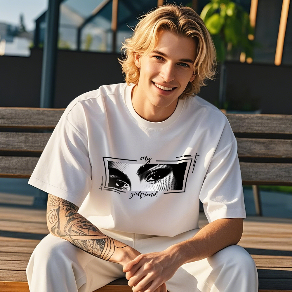 Sudadera Con Capucha De Ojos Personalizada. Camiseta Con Ojos De Un Ser Querido. Camiseta Con Ilustraciones De Ojos Personalizadas. Boceto De Ojos Único A Partir De Una Foto. Regalo Para Ella. - CustWitES