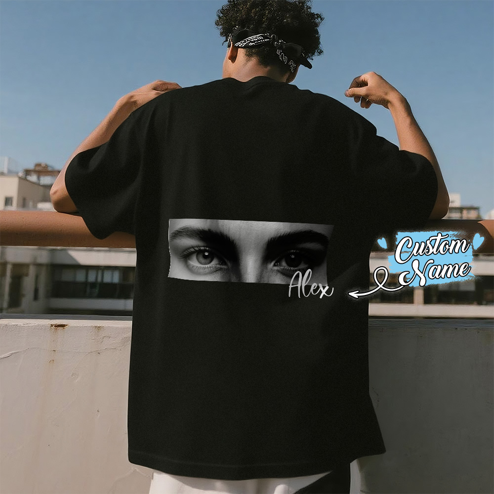 Camiseta Gráfica De Ojos Personalizada: Diseño Artístico Único Para Amantes De La Moda