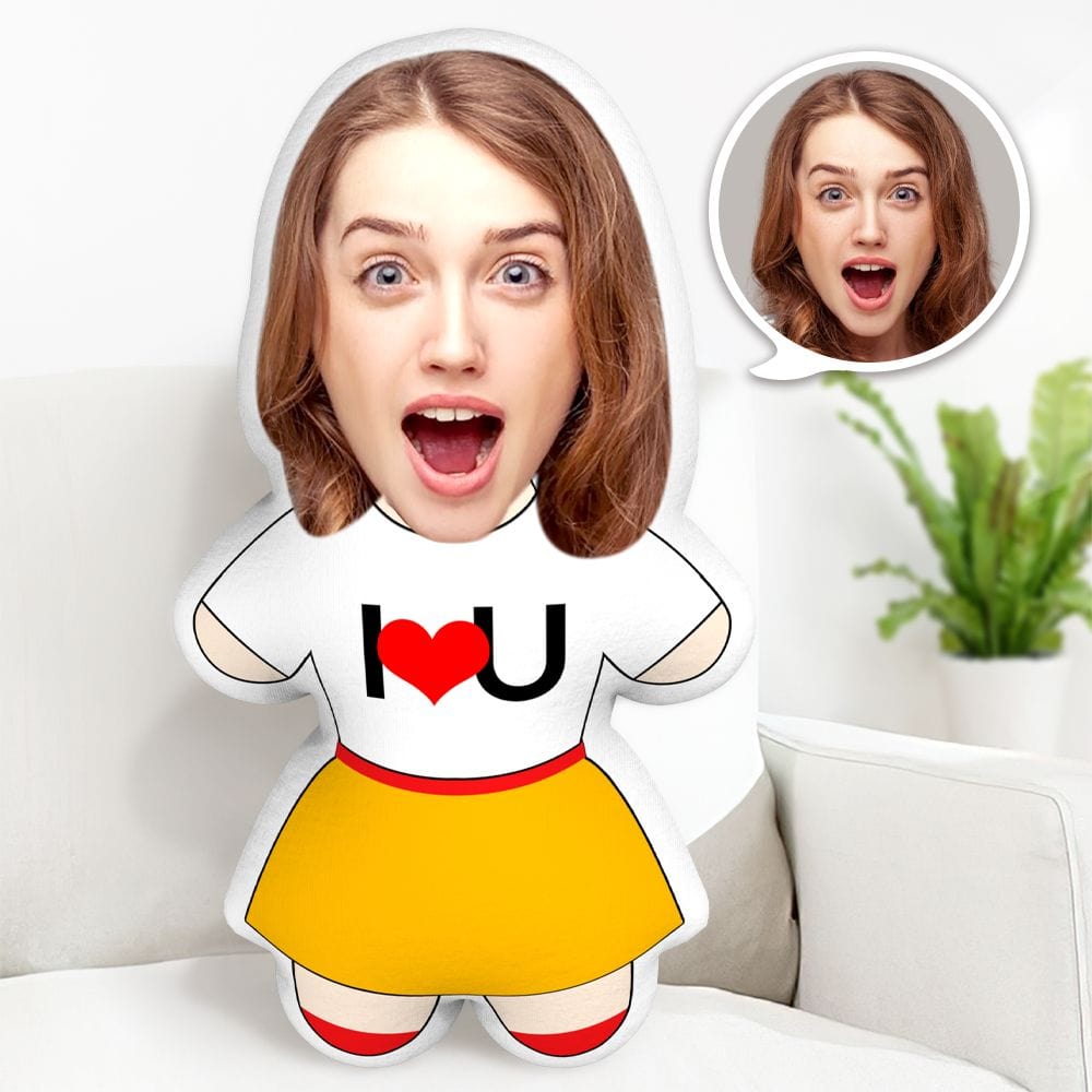 Almohada Facial Personalizada, Almohada Mini 'te Amo', Almohada Mini 'foto Personalizada', Regalos - CustWitES