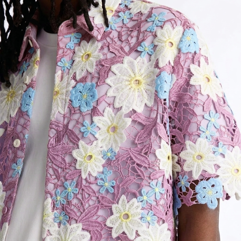 Men's Hawaiian Floral Shirt – Relaxed Fit Tropical Button Up for Beach & Vacation