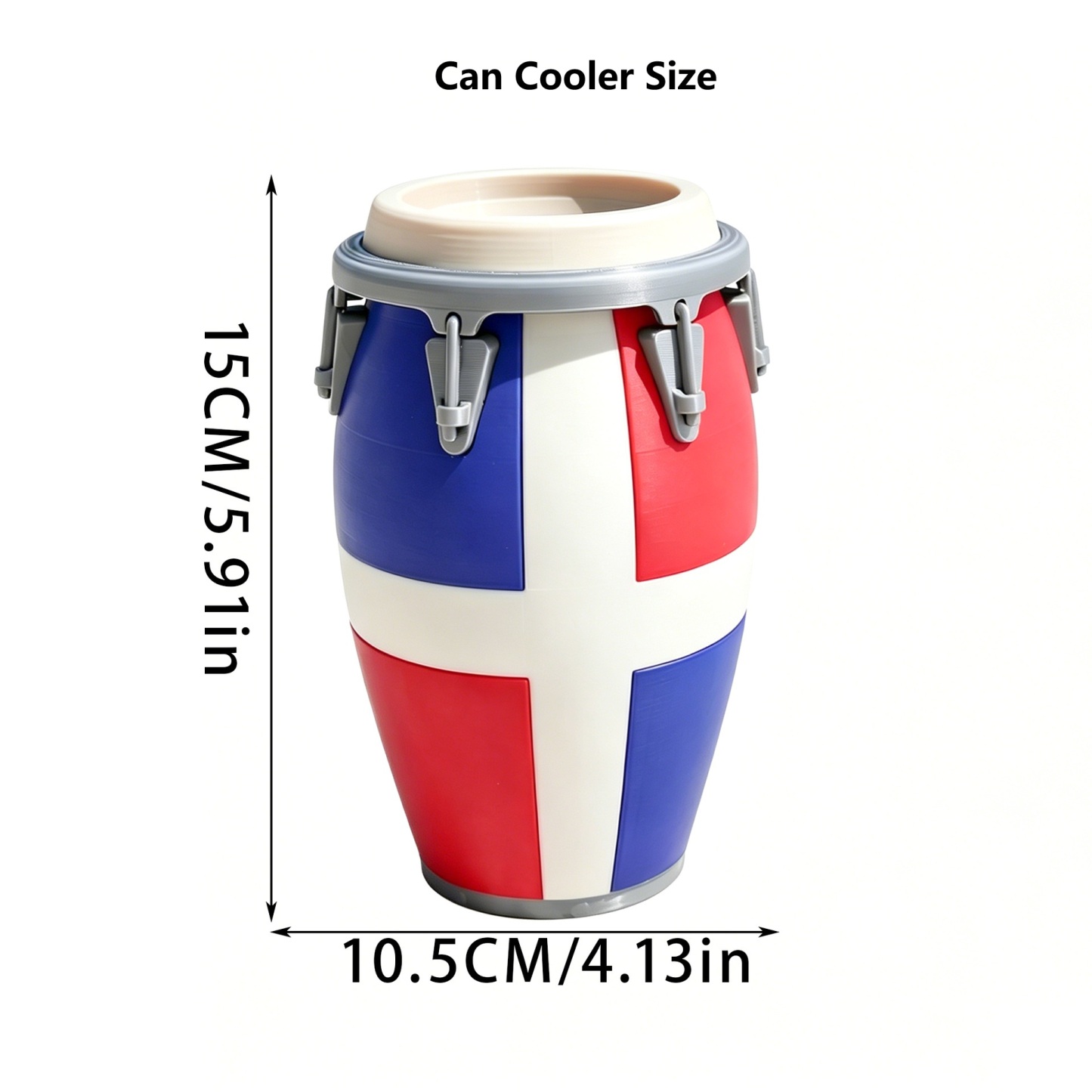 3D Impreso Conga Drum Piggy Bank Coin Bank Can Cooler, Decoración De La Bandera De Cuba, Regalo Amante De La Música - CustWitES