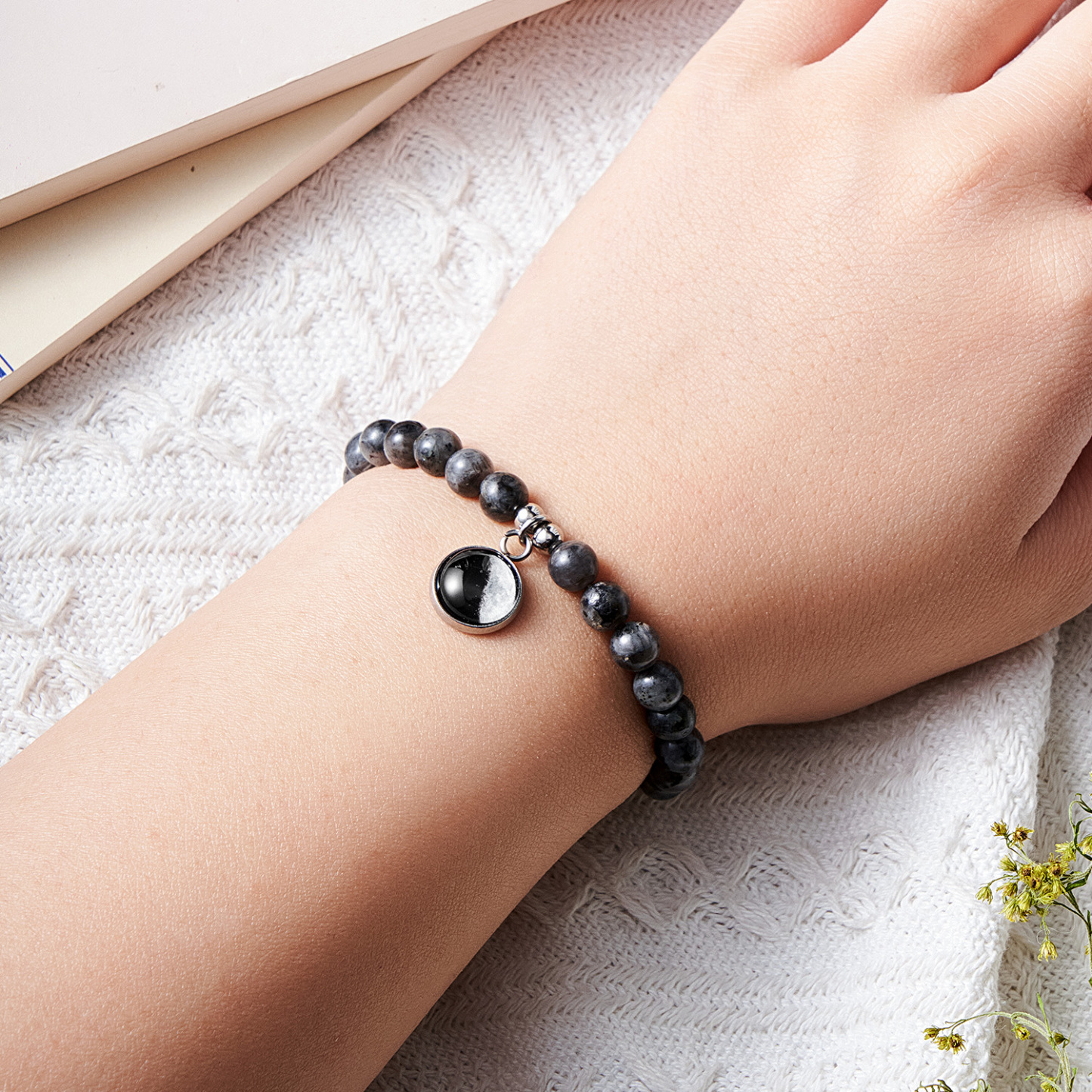 Pulsera De Cuentas De Fase Lunar Personalizada, Pulsera Luminosa, Regalo Para Ella - CustWitES