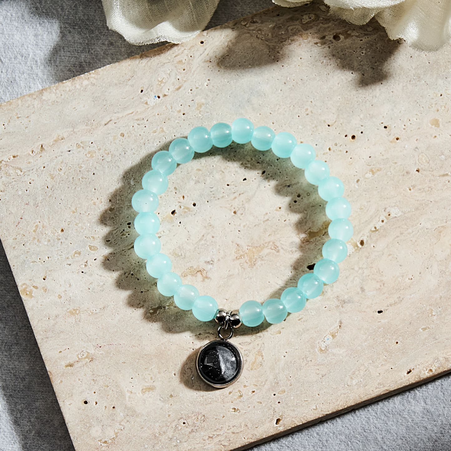 Pulsera De Cuentas De Fase Lunar Personalizada, Pulsera Luminosa, Regalo Para Ella - CustWitES