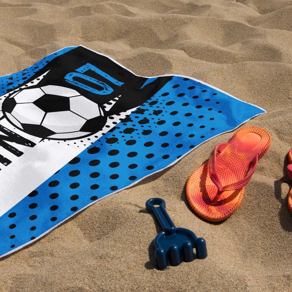 Toalla De Playa Personalizada Con Pelotas Para Deportes De Playa, Regalo Perfecto - CustWitES