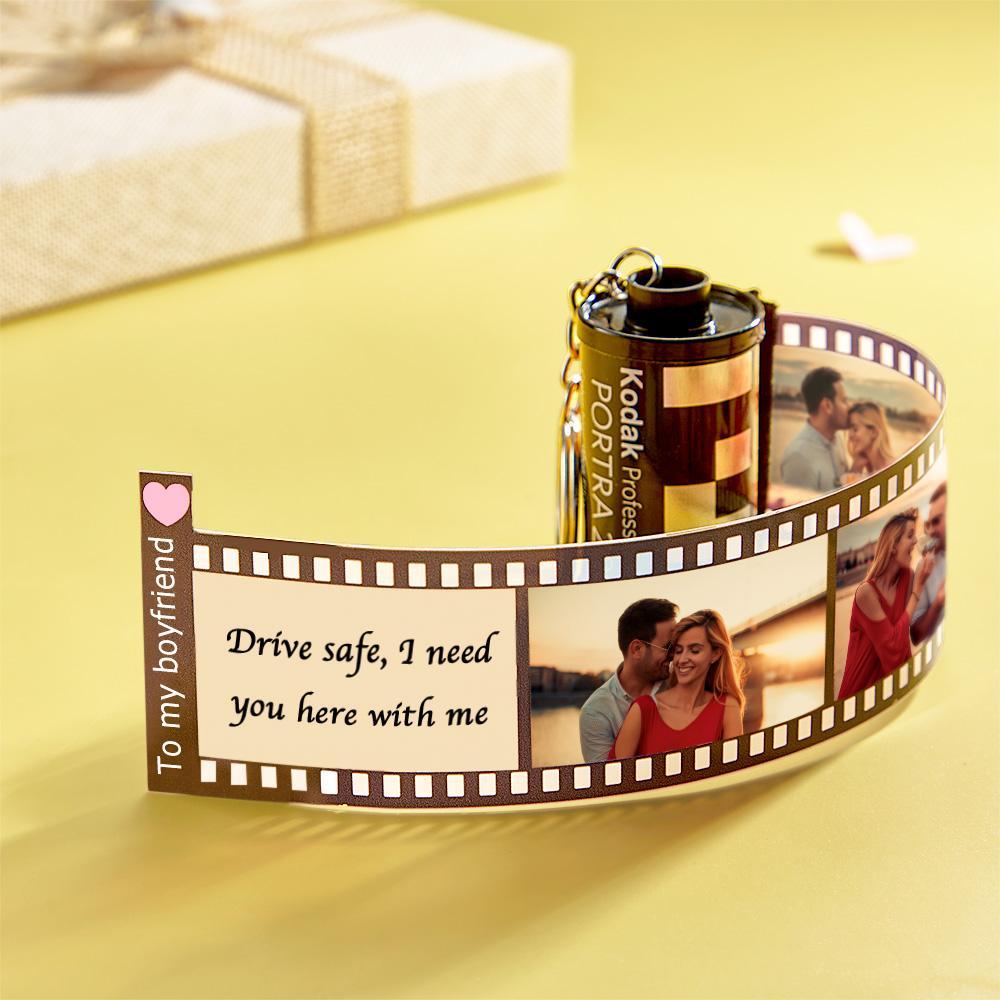 Camera Roll Keychain Drive Safe Film Keychain Gifts for Couple - CustWitUK