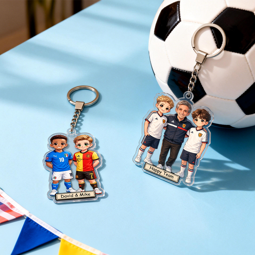 Llavero Acrílico Chibi con Nombre – Personaje de Foto Personalizado