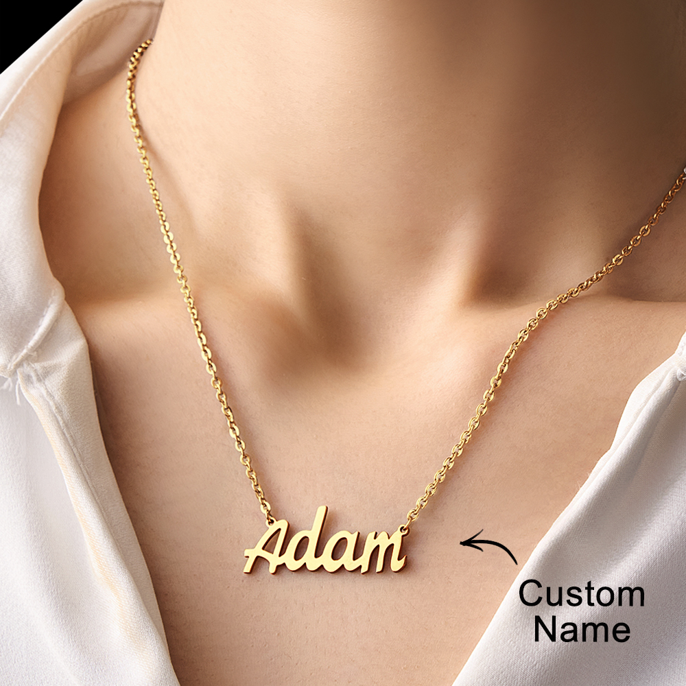 Custom Multi-Name Necklace, Personalized Nameplate Necklace for Family, Friends & Couples