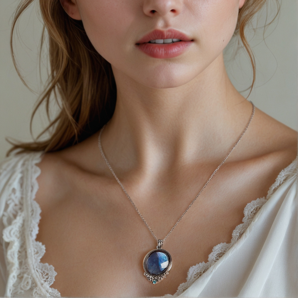 Collar Clásico Personalizado Con Piedra De Nacimiento Como Regalo Para Ella - CustWitES