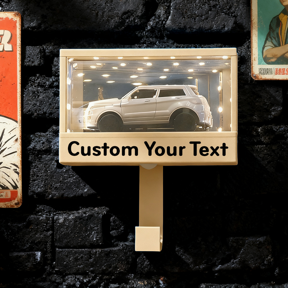 Mini Garage Key Holder for 1:64 Scale Cars Wall Mount Display Gift for Car Lovers