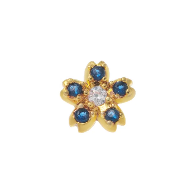 DIY Box Necklace Accessory - Blue Flower