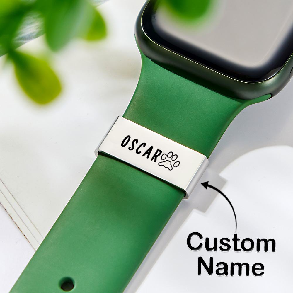 Dije De Correa De Reloj Conmemorativo Para Mascota Con Nombre Personalizado - CustWitES