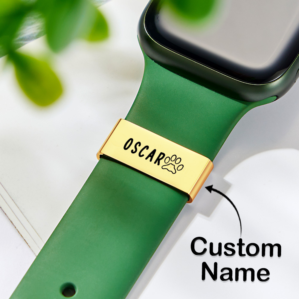 Dije De Correa De Reloj Conmemorativo Para Mascota Con Nombre Personalizado - CustWitES