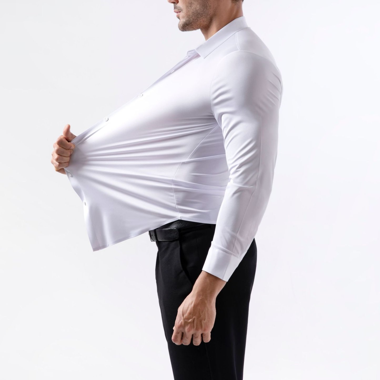 Men's Premium Stretch Dress Shirt Comfortable Business Casual Wrinkle-Free Shirt