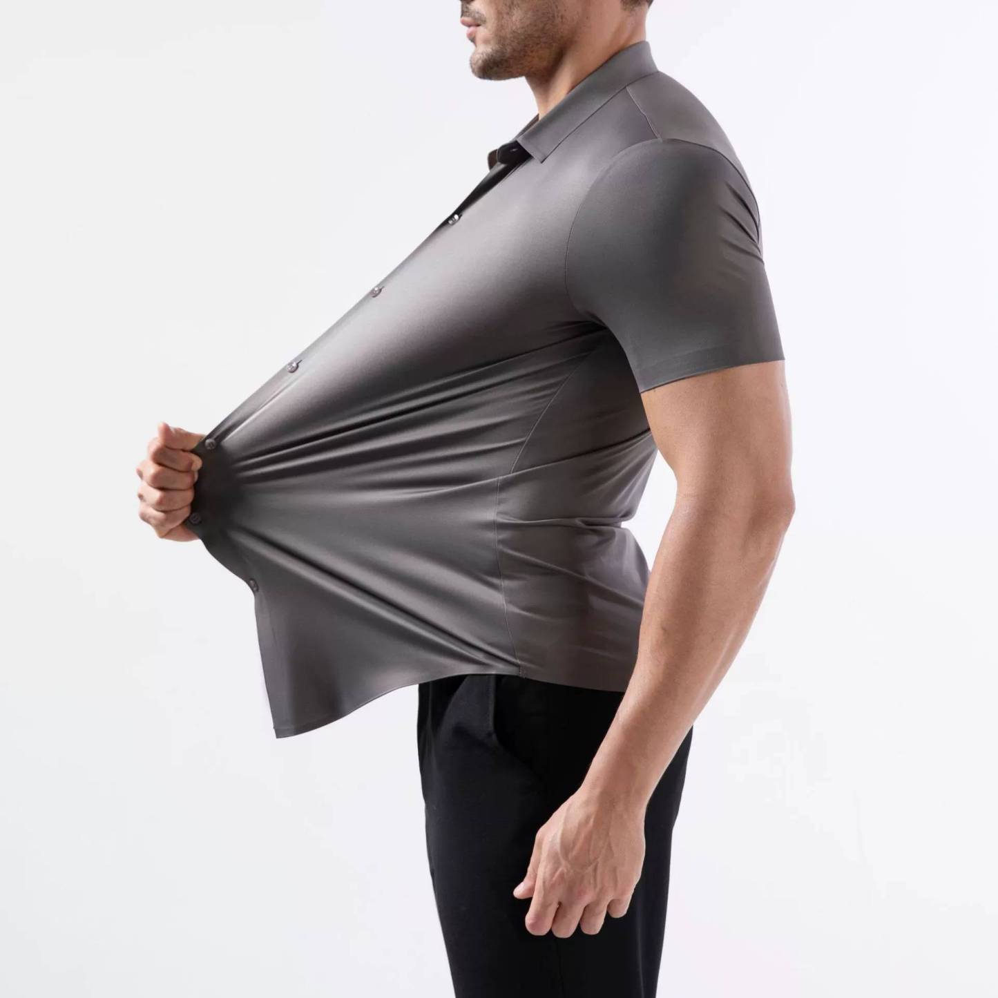 Men's Premium Stretch Dress Shirt Comfortable Business Casual Wrinkle-Free Shirt