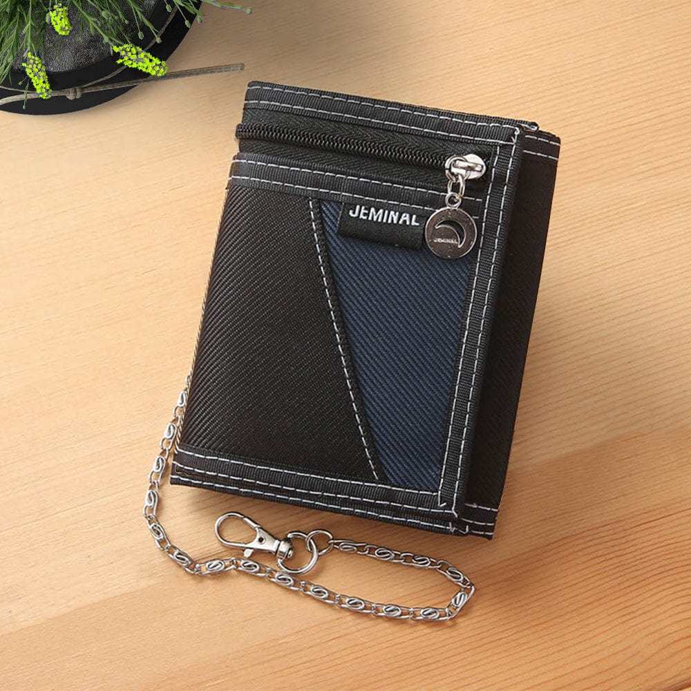 Cartera De Nailon Triple Con Tarjetero, Regalo Para Enamorados, Cierre De Velcro. - CustWitES