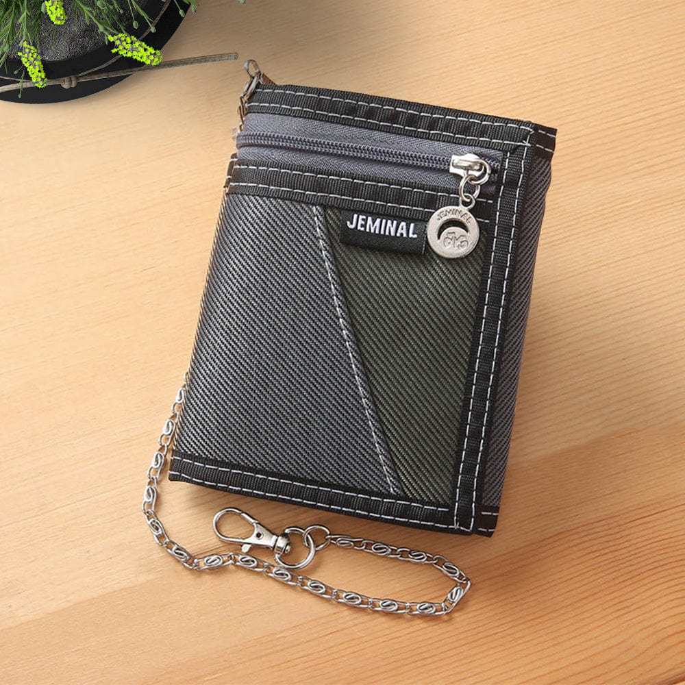 Cartera De Nailon Triple Con Tarjetero, Regalo Para Enamorados, Cierre De Velcro. - CustWitES