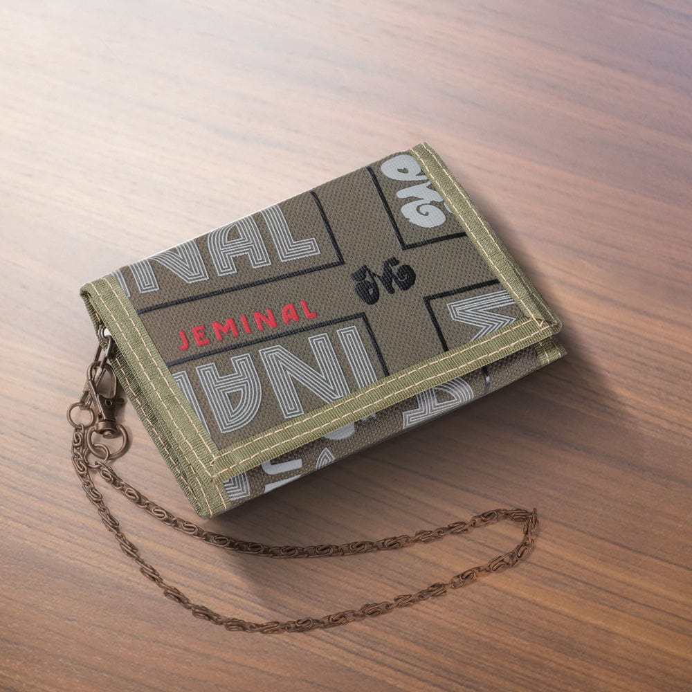 Cartera De Nailon Triple, Regalo Para La Familia, Unisex, Con Cierre De Velcro, Tarjetero.