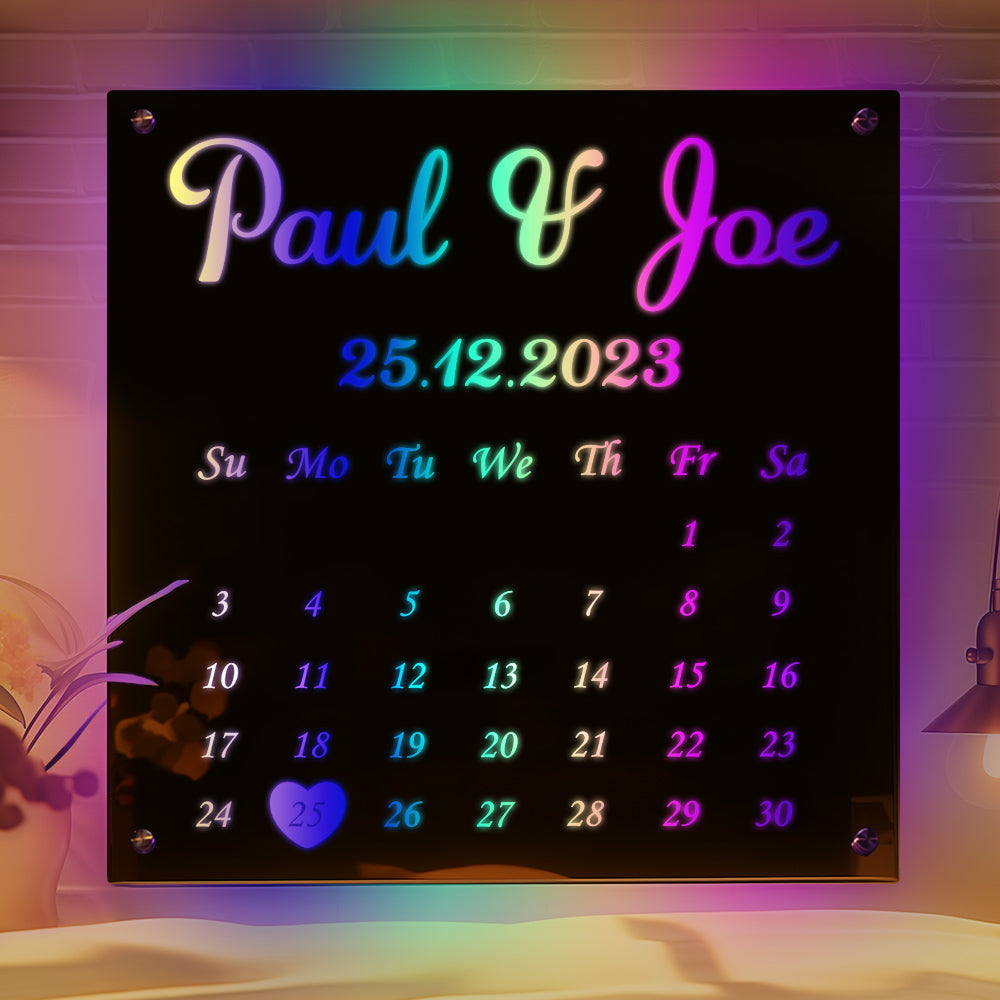Luz De Espejo Personalizada, Regalo Personalizado Para Pareja - CustWitES
