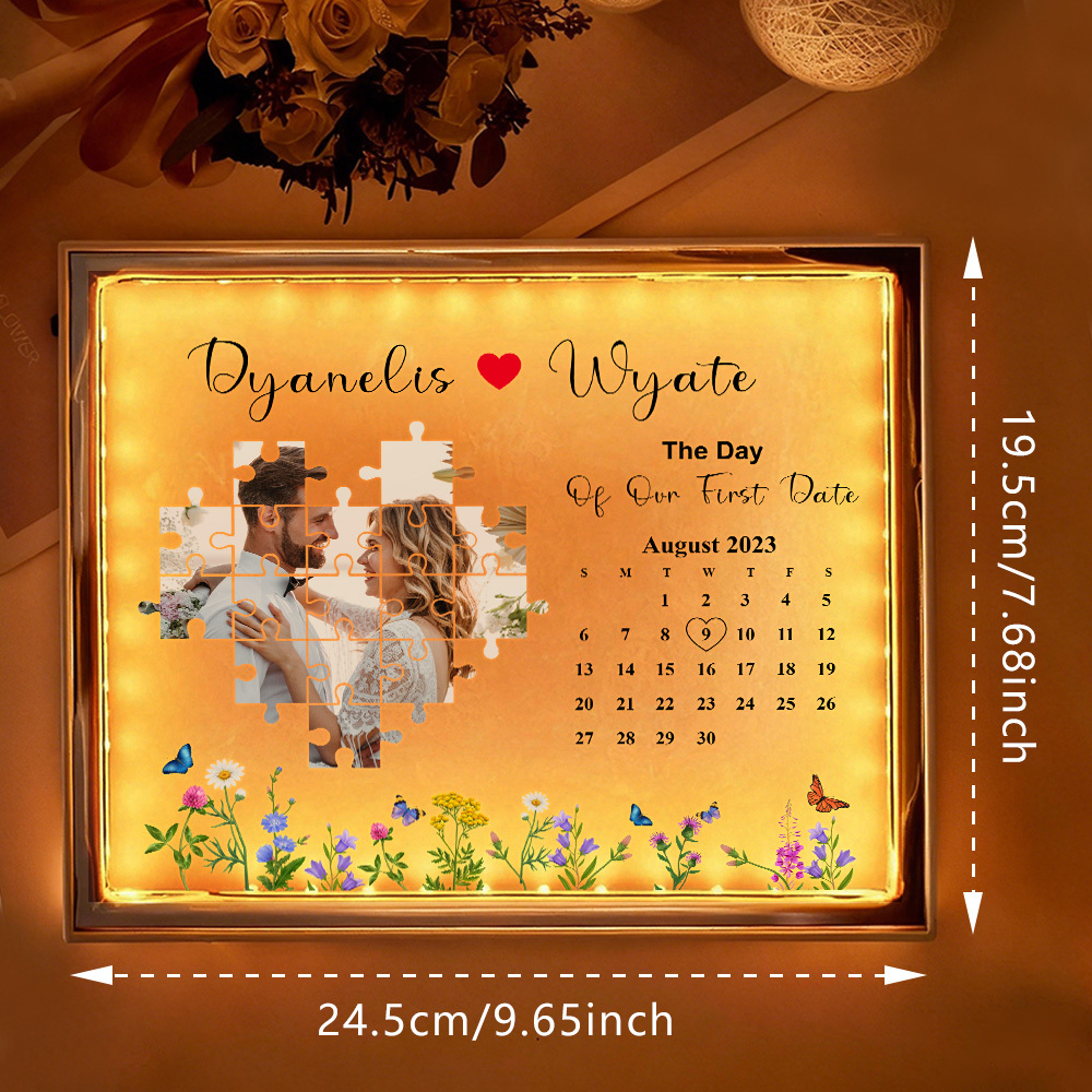 Luz De Espejo Personalizada 'el Día Que Encontré Mi Pieza Faltante'