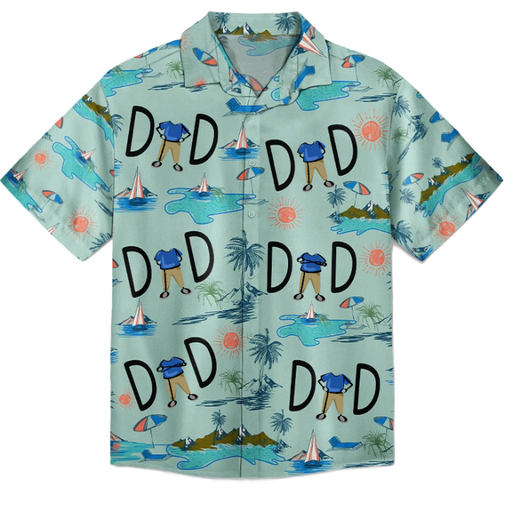 Custom Photo Dad Stance Personalized Custom Hawaiian Shirt, Custom Face Shirts Summer Gifts Anniversary/Birthday/Vacation Gifts