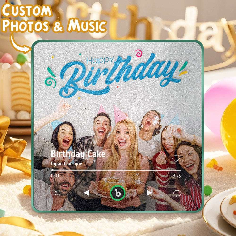 Imán De Nevera Con Música Personalizada, Nueva Actualización 4.0, Marco Colorido, Imán Para Nevera, Adhesivo Para Pared Con Música, Movimiento Musical Reproducible, Regalo De Cumpleaños Para Fiesta. - CustWitES