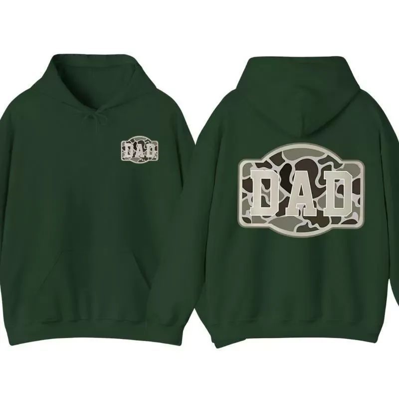 Sudadera Con Capucha De Camuflaje De Dos Caras Para Papá, Divertida Sudadera Con Estampado De Camuflaje, Regalo Informal Para Papá. - CustWitES