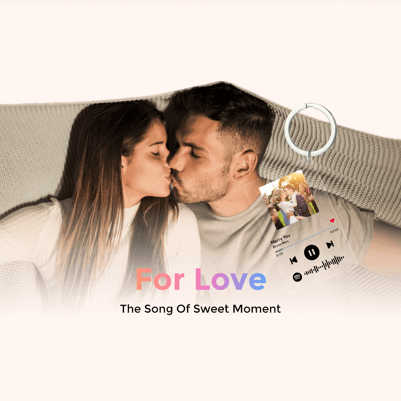 Placa De Música Personalizada Con Portada De Álbum De Spotify En Vidrio Artístico, Regalo De Aniversario Para Novio - CustWitES