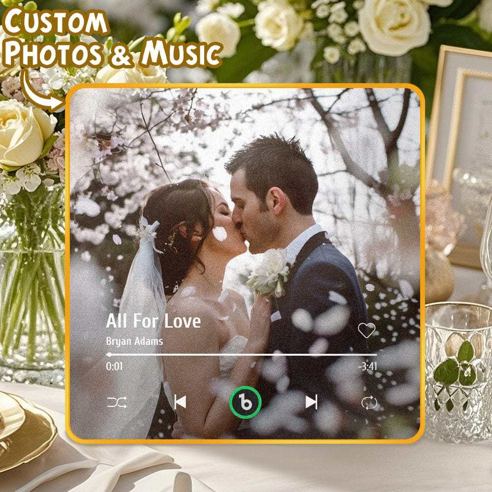 Imán De Nevera Con Música Personalizado, Actualización 4.0, Marco Colorido, Imán Para Nevera, Adhesivo Para Fotos De Pared Con Música, Movimiento Musical Reproducible, Regalo De Boda. - CustWitES
