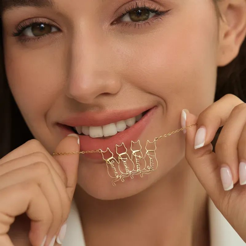 Collar De Gato Personalizado Con Nombre Personalizado, Joyería Personalizada Para Mascotas, Regalos Para Amantes De Los Gatos, Regalo Conmemorativo.