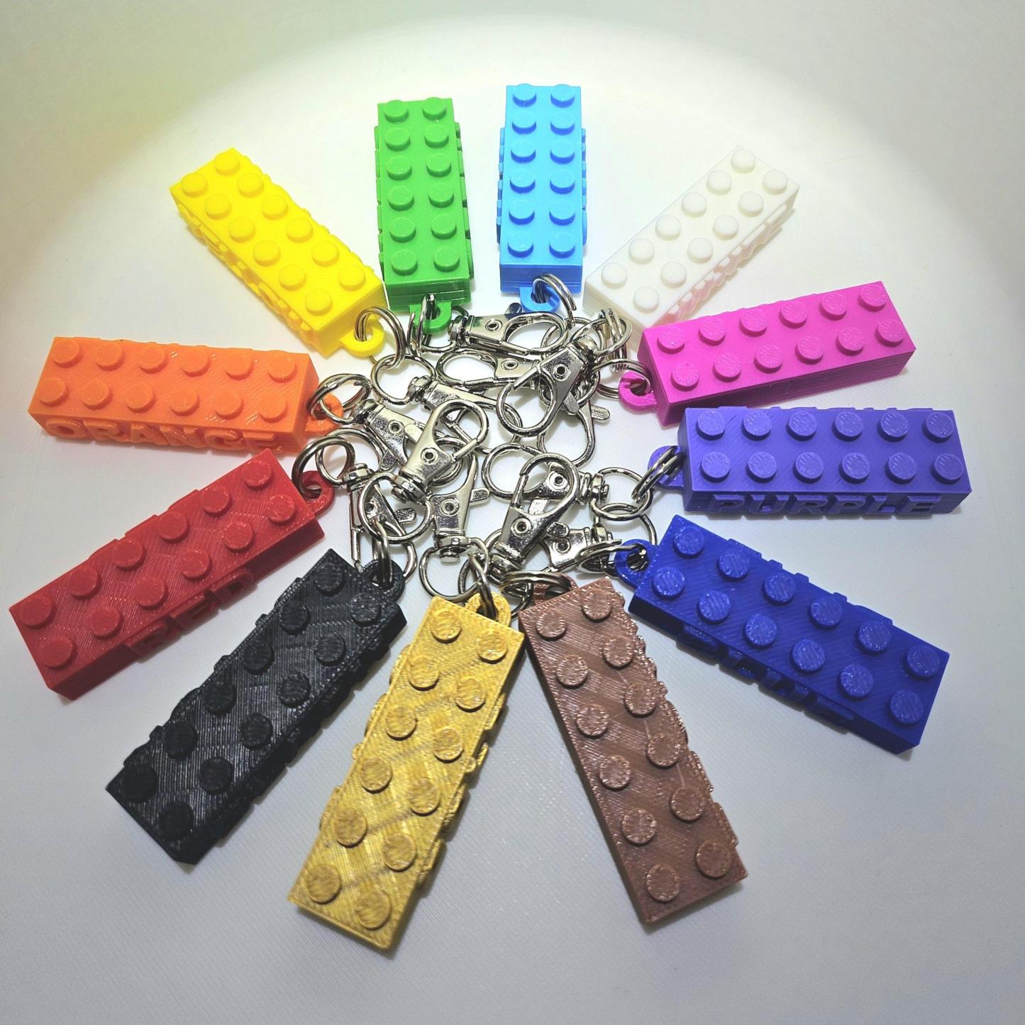 Llavero Con Nombre De Ladrillo Personalizado: Llavero De Bloque Personalizado, Regalo Divertido - CustWitES