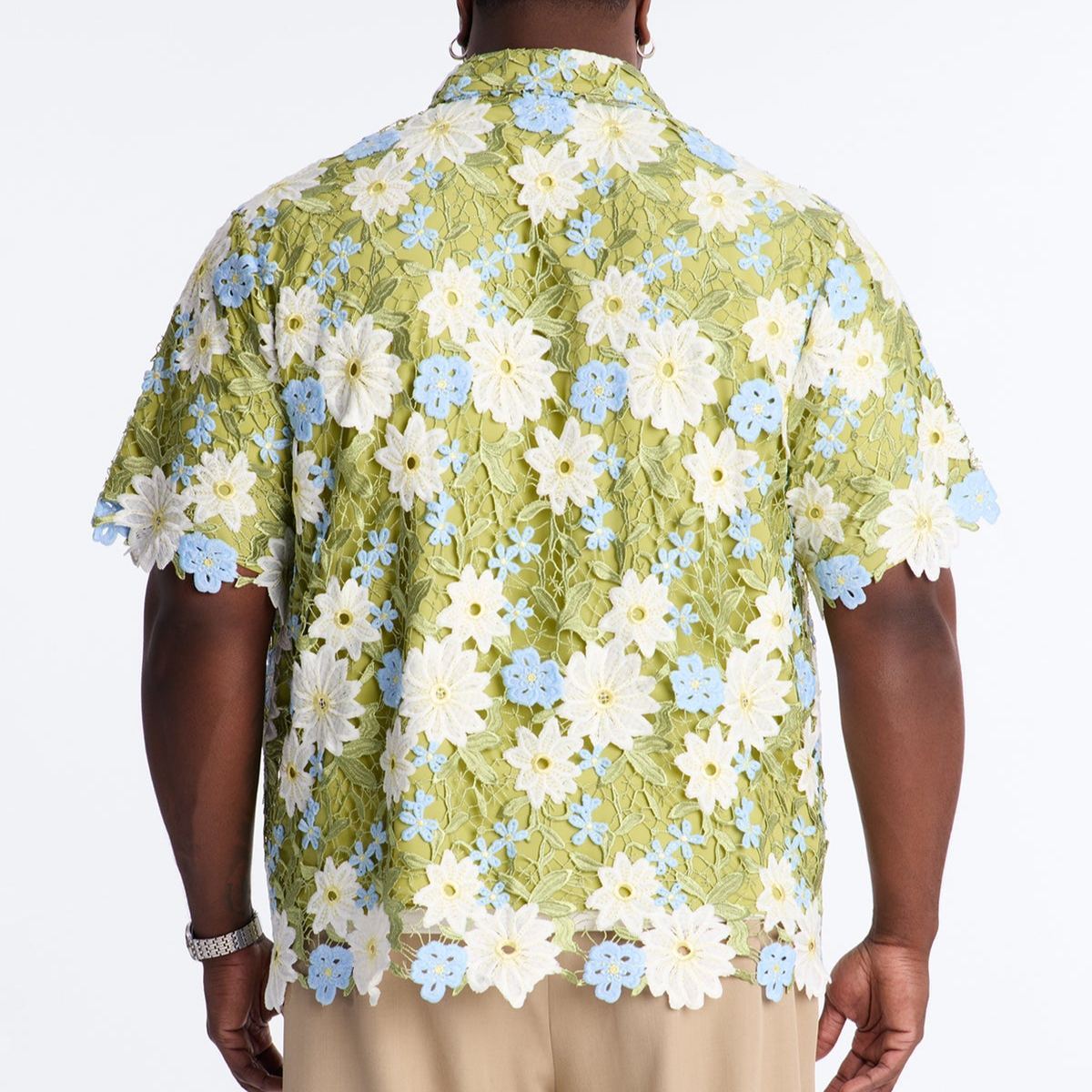 Men's Hawaiian Floral Shirt – Relaxed Fit Tropical Button Up for Beach & Vacation