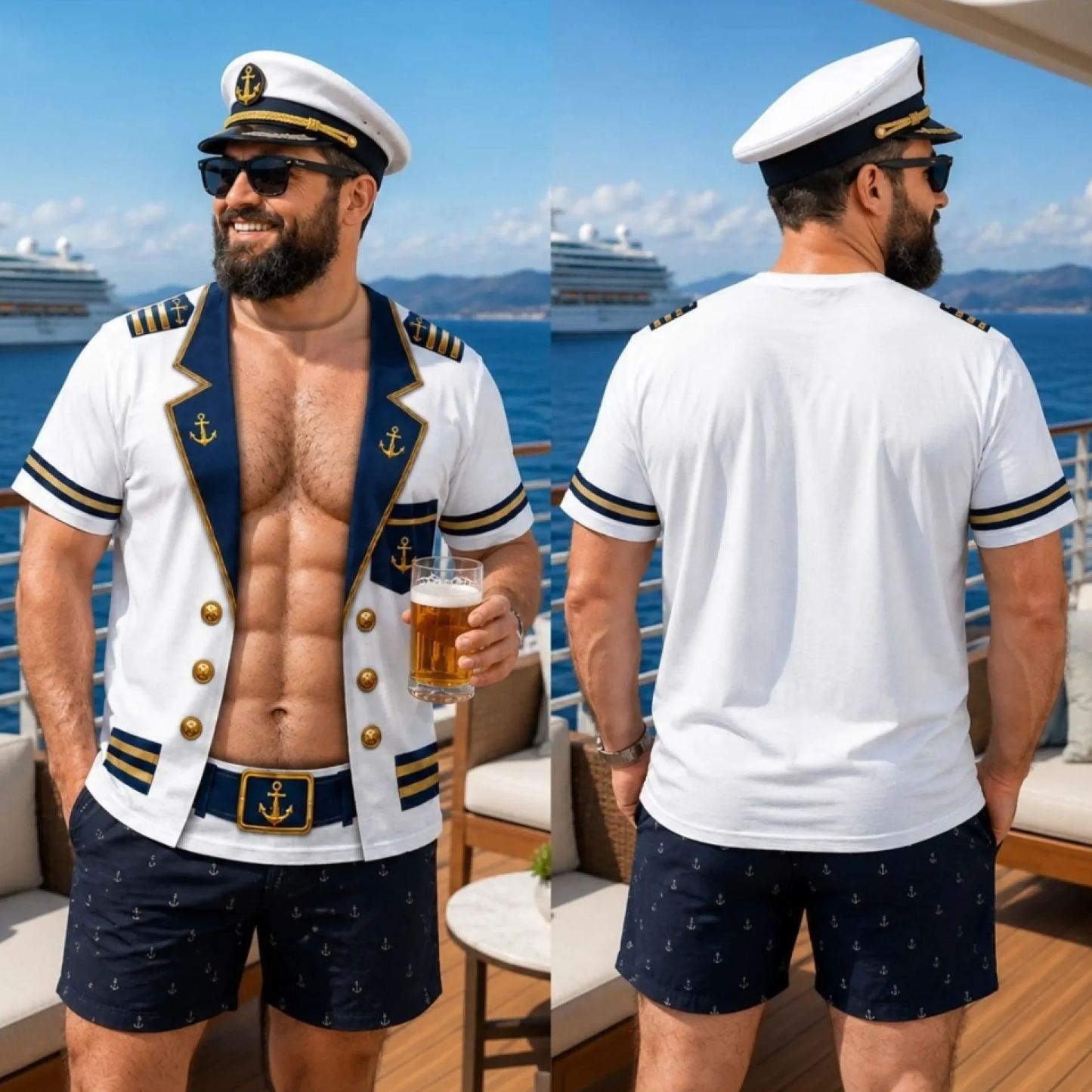 Custom Funny T-shirt, Personalized Birthday Gifts For Men ,Captain Of Chaos