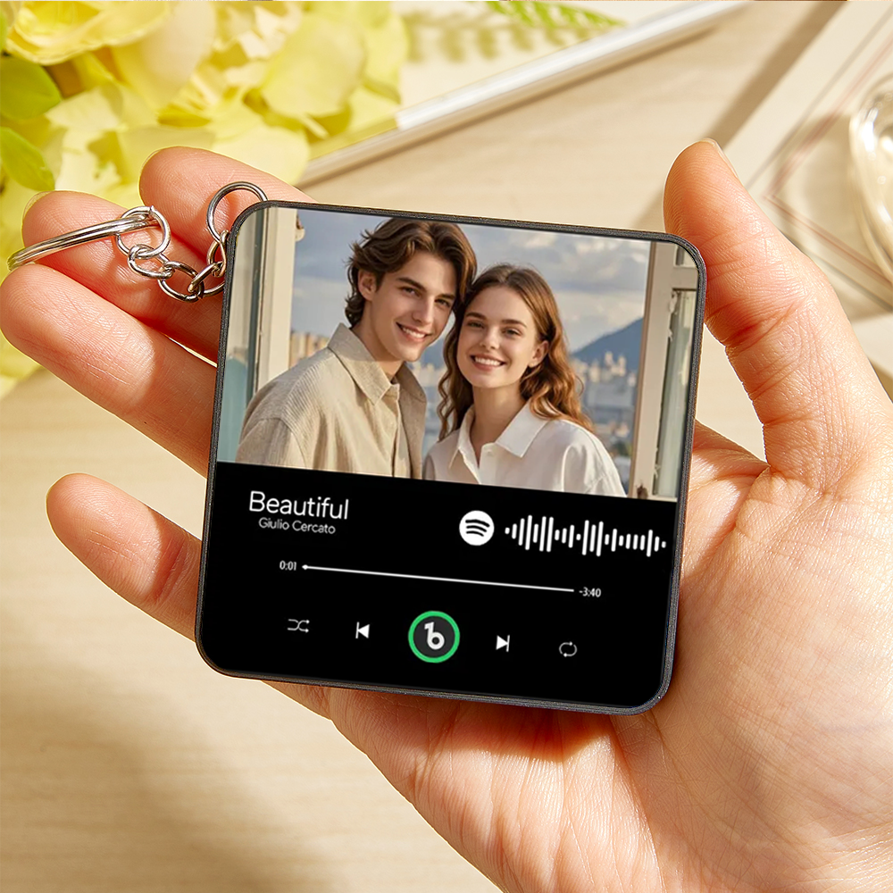 Llavero Con Imán De Nevera Personalizado Con Canción, Imán De Nevera Con Música Personalizada, Imán De Nevera Con Álbum De Spotify, Llavero Con Imán De Nevera, Regalo De Aniversario, Regalo De San Valentín Para Parejas