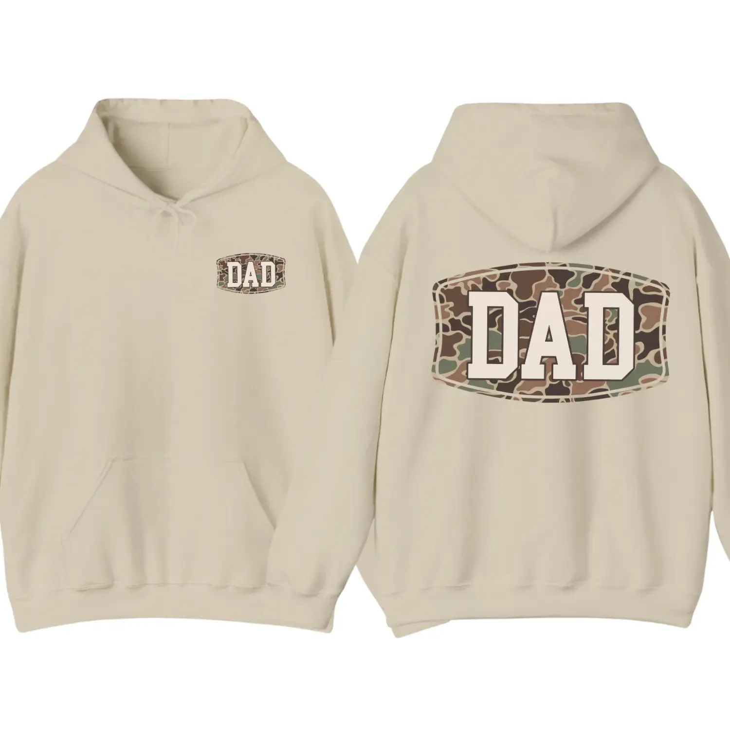 Sudadera Con Capucha De Camuflaje De Dos Caras Para Papá, Divertida Sudadera Con Estampado De Camuflaje, Regalo Informal Para Papá. - CustWitES