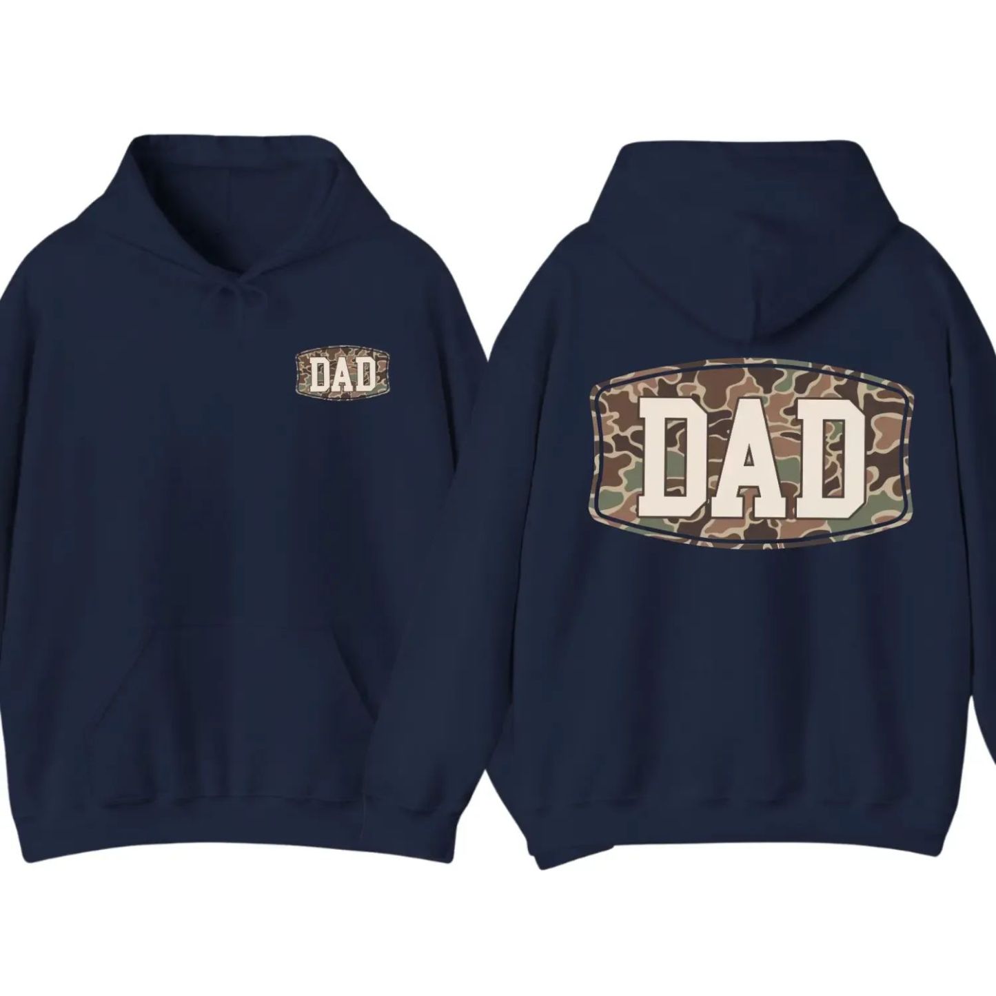Sudadera Con Capucha De Camuflaje De Dos Caras Para Papá, Divertida Sudadera Con Estampado De Camuflaje, Regalo Informal Para Papá. - CustWitES