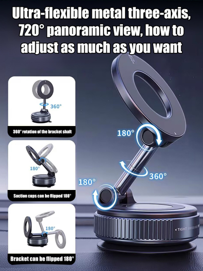 😍New strong magnetic car phone holder. Folds in one second, saving space ✅ Sturdy and leaves no marks; experienced drivers are already using it.