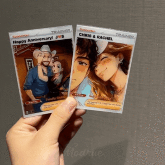 Cartão Lenticular Personalizado Foto De Casal Estilo Anime - CustWitPT