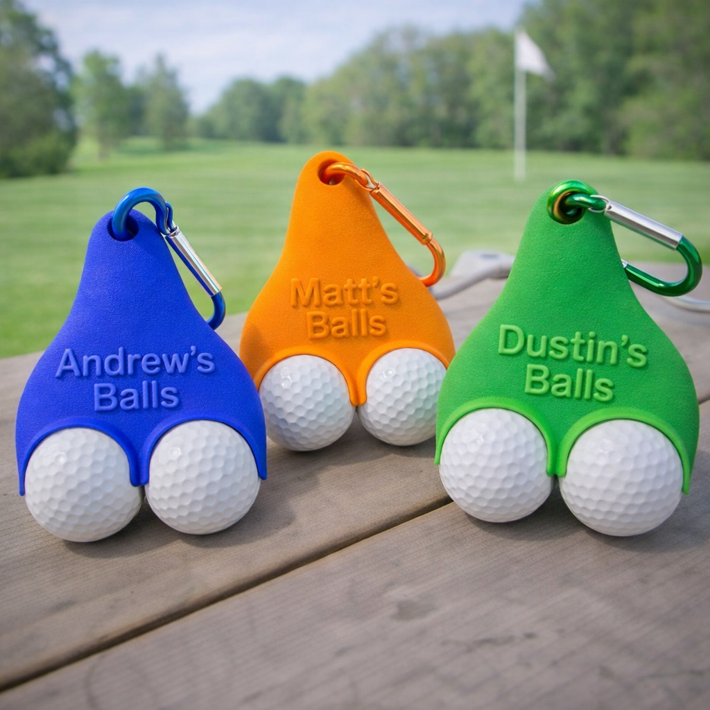 Suporte Para Bola De Golfe Personalizado Com Impressão 3d, Texto Divertido E Multicolorido, Com Clipe. Acessório Para Taco De Golfe. Presente Ideal Para Amantes Do Golfe, Aniversários E Natal.