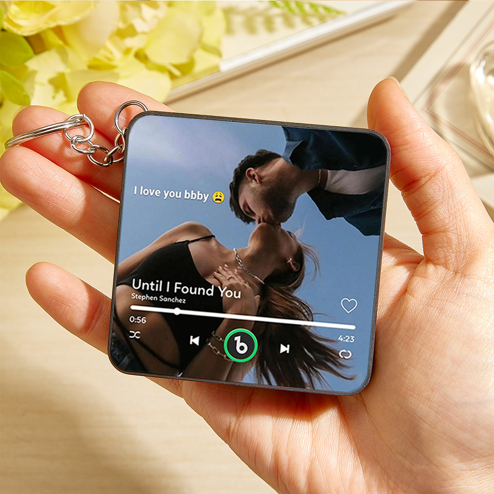 Chaveiro Com Ímã De Geladeira Personalizado Com Foto - Caixa De Música - Presente Ideal Para O Dia Dos Namorados - Presente De Aniversário Para Casal