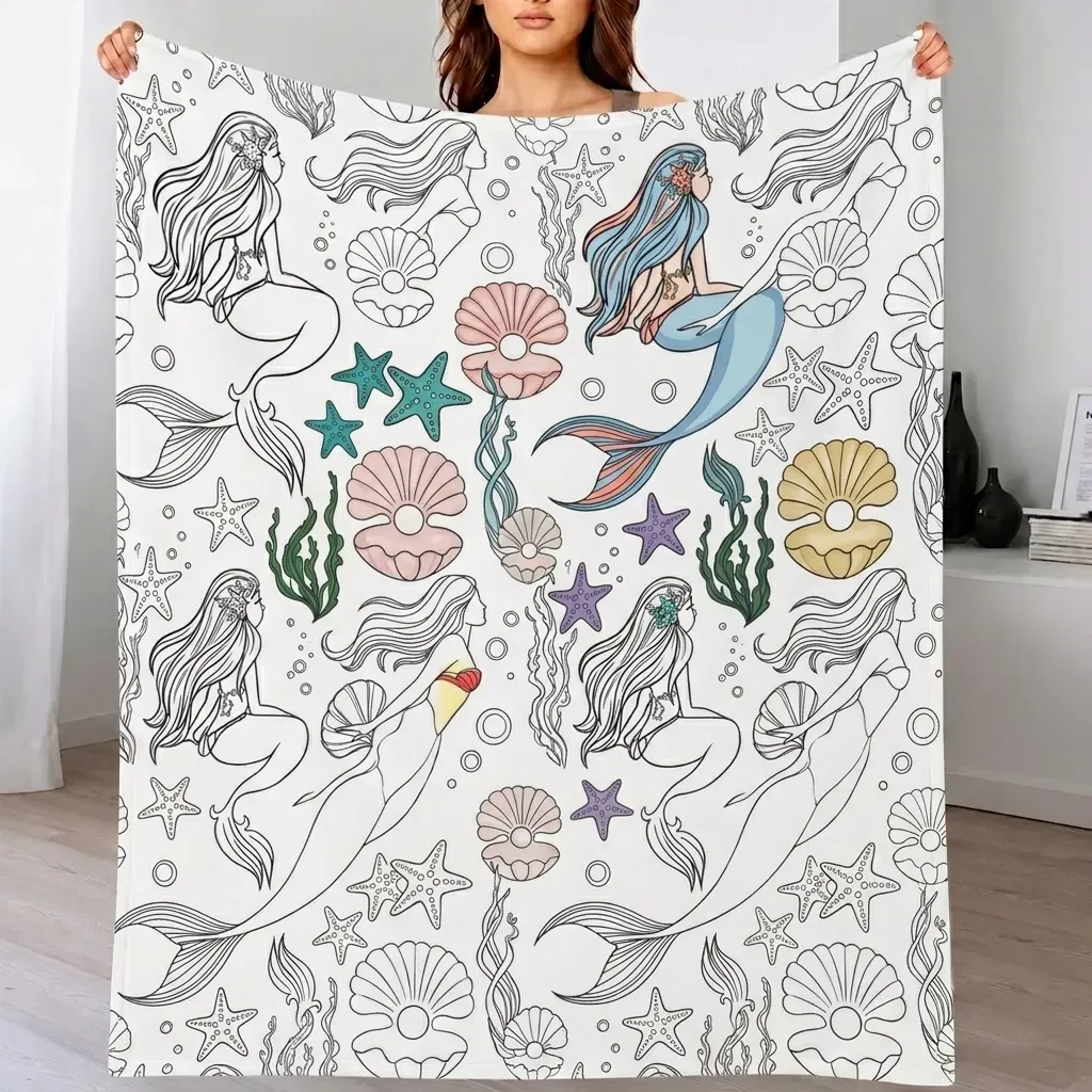 Cobertor De Desenho DIY, Rabisque Seus Próprios Cobertores, Pintura Lavável Personalizável E Cobertores De Brincar Para Adultos - CustWitPT