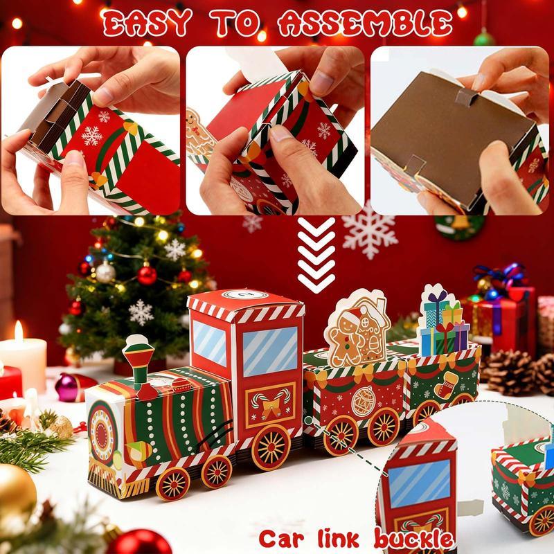 Christmas Countdown Train Advent Calendar – 24 Days Surprise Gift Boxes for Kids & Holiday Decoration